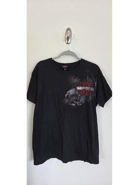 Harley-Davidson Black Graphic T-Shirt Size L